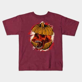 Skull and pumpkin Kids T-Shirt